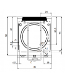 Pentola a gas riscaldamento indiretto capacità 150 lt. - potenza 24 Kw - cm 80x90x87h