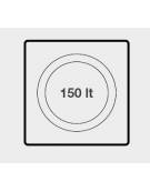 Pentola a gas riscaldamento indiretto capacità 150 lt. - potenza 24 Kw - cm 80x90x87h