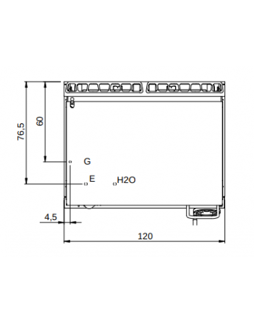 Brasiera a gas manuale capacità 120 lt. - Vasca in acciaio inox - cm 120x90x87h