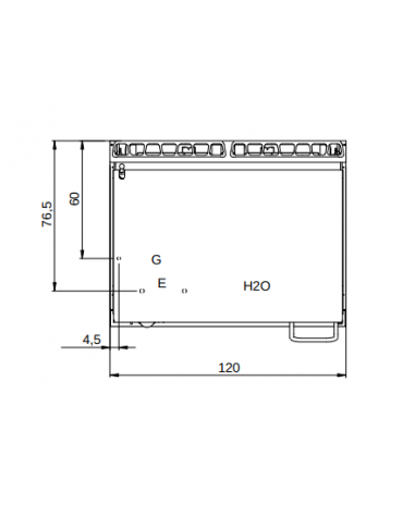 Brasiera a gas motorizzata capacità 120 lt. - Vasca in acciaio inox - cm 120x90x87h