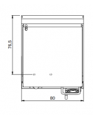 Brasiera elettrica con ribaltamento vasca manuale, capacità 80 lt - Vasca in acciaio inox - Potenza Kw 15 - cm 80x90x87h