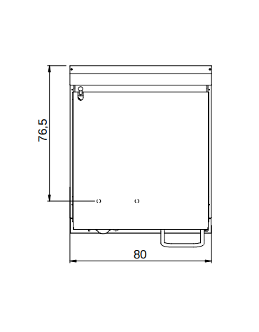 Brasiera elettrica con ribaltamento vasca motorizzato, capacità 80 lt. - Vasca in acciaio inox - cm 80x90x87h