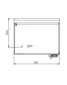 Brasiera elettrica ribaltamento manuale, capacità 120 lt. - Vasca in acciaio inox- cm 120x90x87h