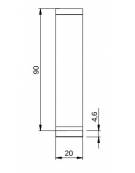 Elemento neutro per cucina professionale su vano con tappatura - cm 20x90x87h