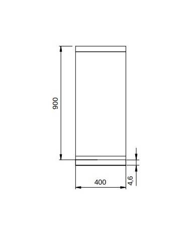 Elemento neutro da banco per cucina professionale - cm 40x90x28h