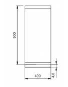 Elemento neutro per cucina professionale su vano aperto - cm 40x90x87h