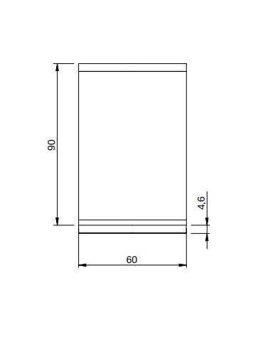 Elemento neutro per cucina professionale da banco - cm 60x90x28h