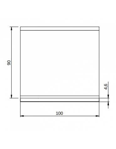 Elemento neutro da banco per cucina professionale - cm 100x90x28h