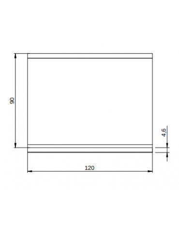 Elemento neutro da banco per cucina professionale - cm 120x90x28h