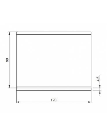 Elemento neutro su vano aperto per cucina professionale - cm 120x90x87h