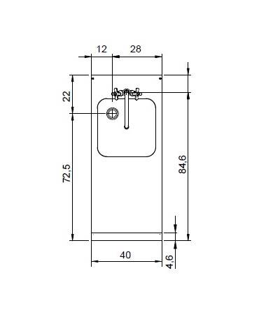 Elemento neutro con lavello, su vano aperto - cm 40x90x87h