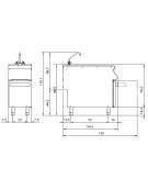 Elemento neutro con lavello, su vano aperto - cm 40x90x87h