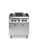 Cucina a gas 4 fuochi con piano stampato e forno a gas - potenza totale 29,5 Kw - cm 80x73x87h