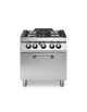 Cucina a gas 4 fuochi con piano stampato e forno a gas - potenza totale 29,5 Kw - cm 80x73x87h