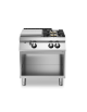 Cucina a gas 2 fuochi + tuttapiastra su vano aperto - piano stampato - potenza totale 18 Kw - cm 80x73x87h