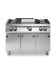 Cucina a gas 4 fuochi + tuttapiastra su vano con 3 porte - piano stampato - potenza totale 18 Kw - cm 120x73x87h