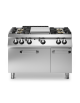 Cucina a gas 4 fuochi + tuttapiastra con forno a gas e porta neutra - piano stampato - cm 120x73x87h