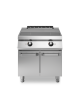 Cucina a induzione su vano con 2 porte per ristoranti - 2 Zone di cottura ORIZZONTALI da 5 Kw - cm 80x90x87h