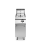 Friggitrice a gas 1 vasca pulita Lt 13 su mobile - Scambiatori di calore ESTERNI alla vasca - cm 40x73x87h