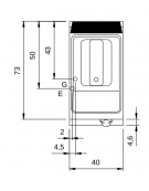 Friggitrice a gas 1 vasca pulita Lt 13 su mobile - Scambiatori di calore ESTERNI alla vasca - cm 40x73x87h