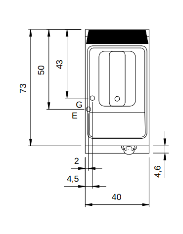 Friggitrice a gas 1 vasca pulita Lt 13 su mobile - Scambiatori di calore ESTERNI alla vasca - cm 40x73x87h