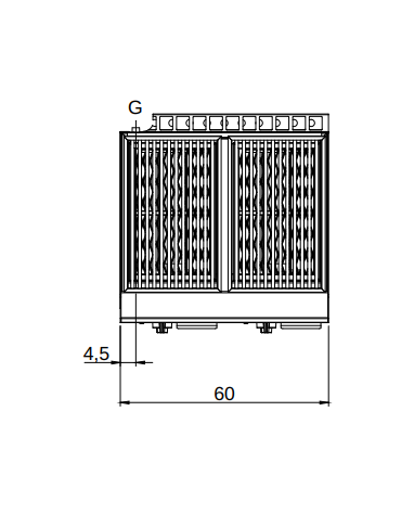 Griglia a pietra lavica a gas da banco - 2 zone di cottura in acciaio inox - Potenza 11 kW - cm 60x60x28h