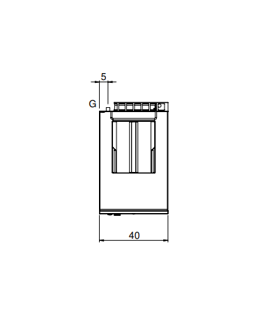 Friggitrice a gas da banco 1 vasca capacita' 8 lt - Potenza totale 6,8 kW -cm 40x65x30h