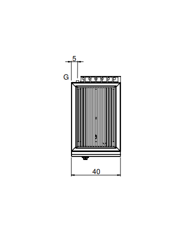 Griglia a gas da banco 1 zona di cottura in acciaio inox - potenza 7,5 Kw - cm 40x65x30h