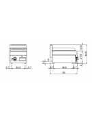 Griglia singola in pietra lavica a gas da banco - 1 zona di cottura in acciaio inox - Potenza totale 5,5 kW - cm 40x65x28h