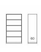 ARMADIO METALLICO A GIORNO CON 4 RIPIANI SPOSTABILI - CM 100x60x200h - Colore a scelta