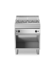 Griglia a gas su vano aperto per carne o pesce, 2 zone di cottura in acciaio inox - cm 70x70x85h