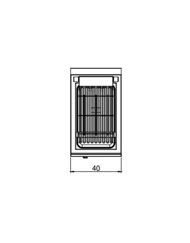 Griglia elettrica su vano con porta, 1 zone di cottura - potenza 4,08 Kw - cm 40x70x85h