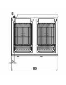 Griglia elettrica da banco - 2 zone di cottura - potenza totale 8,16 Kw - cm 70x70x30h