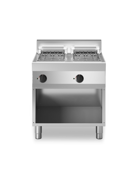 Griglia elettrica su vano aperto - 2 zone di cottura - potenza totale 8,16 Kw - cm 70x70x85h