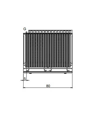 Griglia a pietra lavica da banco - 2 zone di cottura in acciaio inox - cm 80x70x30h