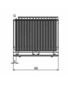 Griglia a pietra lavica su armadio aperto  - 2 zone di cottura in acciaio inox - cm 80x70x85h