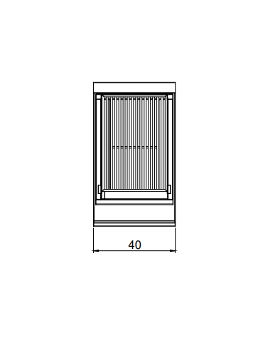 Griglia elettrica ad acqua su mobile - 1 zone di cottura - potenza 6 Kw - cm 40x70x85h