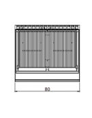 Griglia elettrica ad acqua su mobile - 2 zone di cottura - potenza totale 12 Kw - cm 80x70x85h