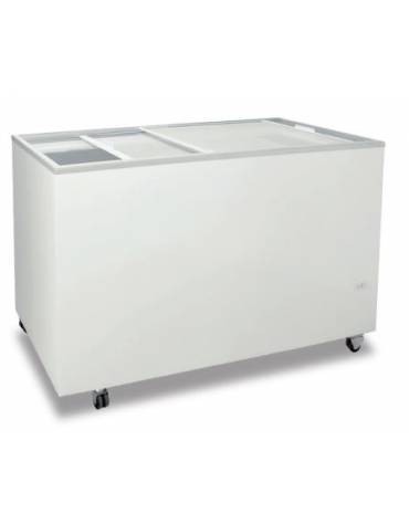 Congelatore a pozzo statico a porta scorrevole a vetro - 410 Lt - temperatura -13°C/-23°C - mm 1305x635x875h