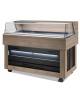 Espositore buffet refrigerato statico +3° +10°C - Capacità N° 4 Bacinelle GN 1/1 - Illuminazione a Led cm 148x72x115h