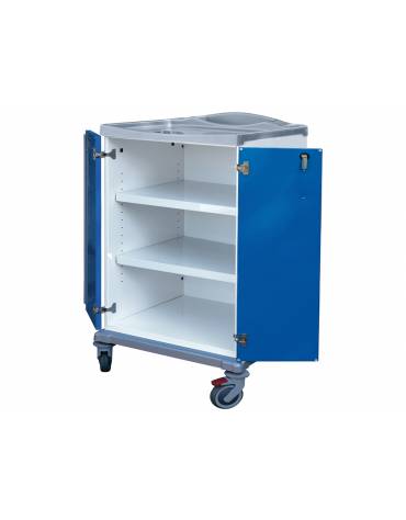 Carrello portabiancheria armadiato con ante cm 100x62x118h