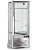 Vetrina espositiva verticale refrigerata con ripiani in cristallo mm 595x658x1810h