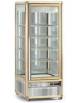 Vetrina espositiva verticale refrigerata +4°+10°C con ripiani a griglie- Capacità 350 Litri - mm 595x645x1780h