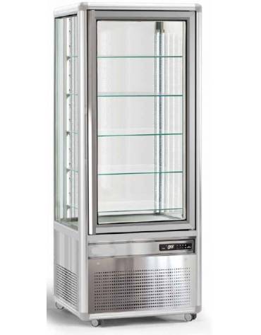 Vetrina espositiva verticale refrigerata con ripiani a griglie mm 595x658x1810h