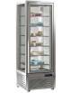Vetrina refrigerata verticale ventilata +4/+10°C - N° 5 ripiani grigliati cm 45x42 - Capacità 350 litri - mm 675x645x1875H