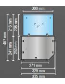 Vetrina refrigerata per banco pizza - capacità n.9 bacinelle GN 1/4 - cm 190x33.5x42.5h