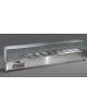 Vetrina refrigerata per ingredienti pizzeria-Motore a sinistra-Vetri dritti-capacità n.8 bacinelle GN 1/3-cm 200x38,9x45,7h