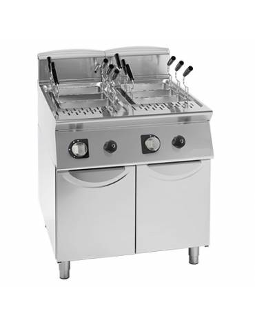 Cuocipasta a gas, 2 vasche capacità 40+40 lt. m.90/80