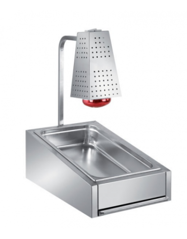 Elemento riscaldante Scaldapatate da appoggio, con lampada riscaldante 250 W - cm 38x57x66h