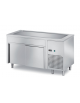 ELEMENTO INOX AISI 304 CON VASCA H. 30 REFRIGERATA E VANO INFERIORE CHIUSO - CM120x70x89h